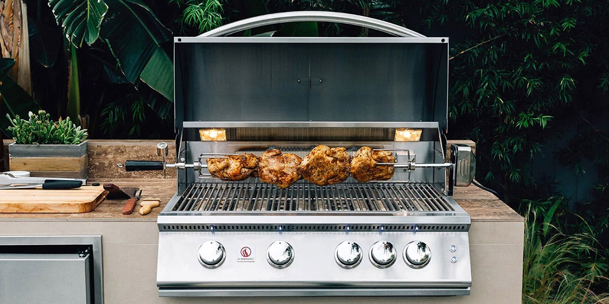 summerset brand built in grill model with rotisserie kit