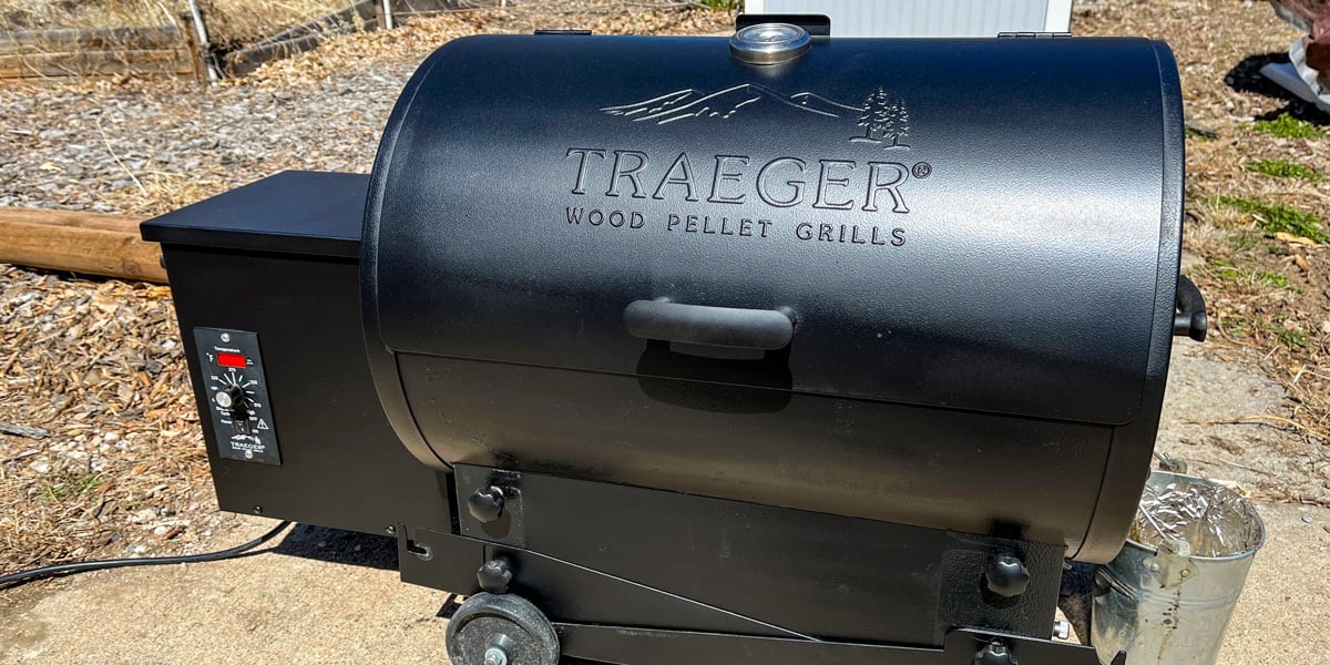traeger tailgater on concrete patio