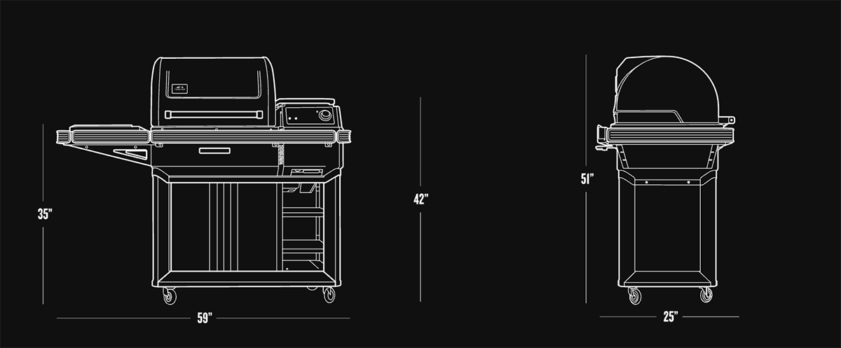 traeger timberline grill spec graphic