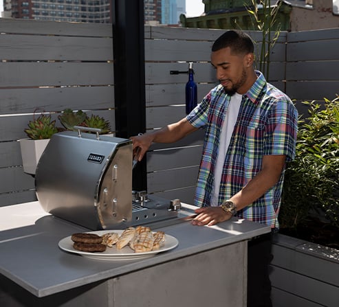 Using Electric Grill Island on Roof Top