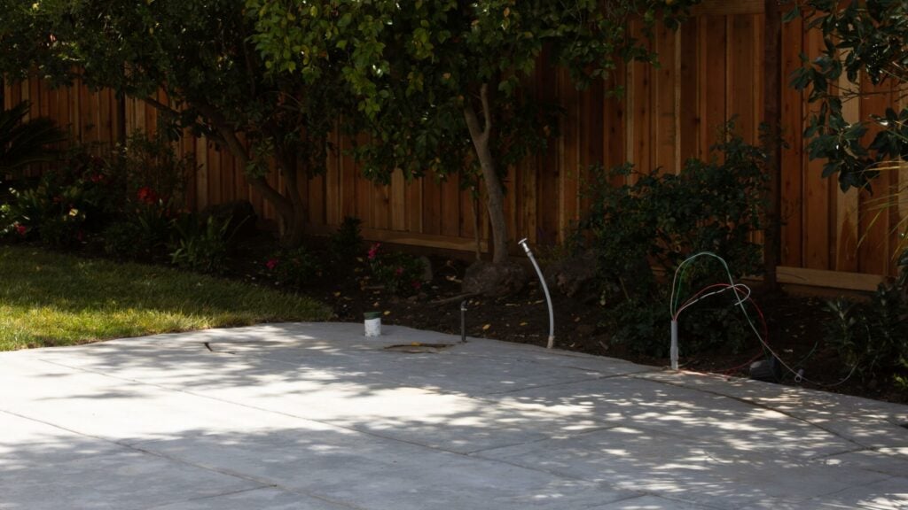 utility lines coming out of patio for outdoor kitchen are needed for certain appliances and affect the cost