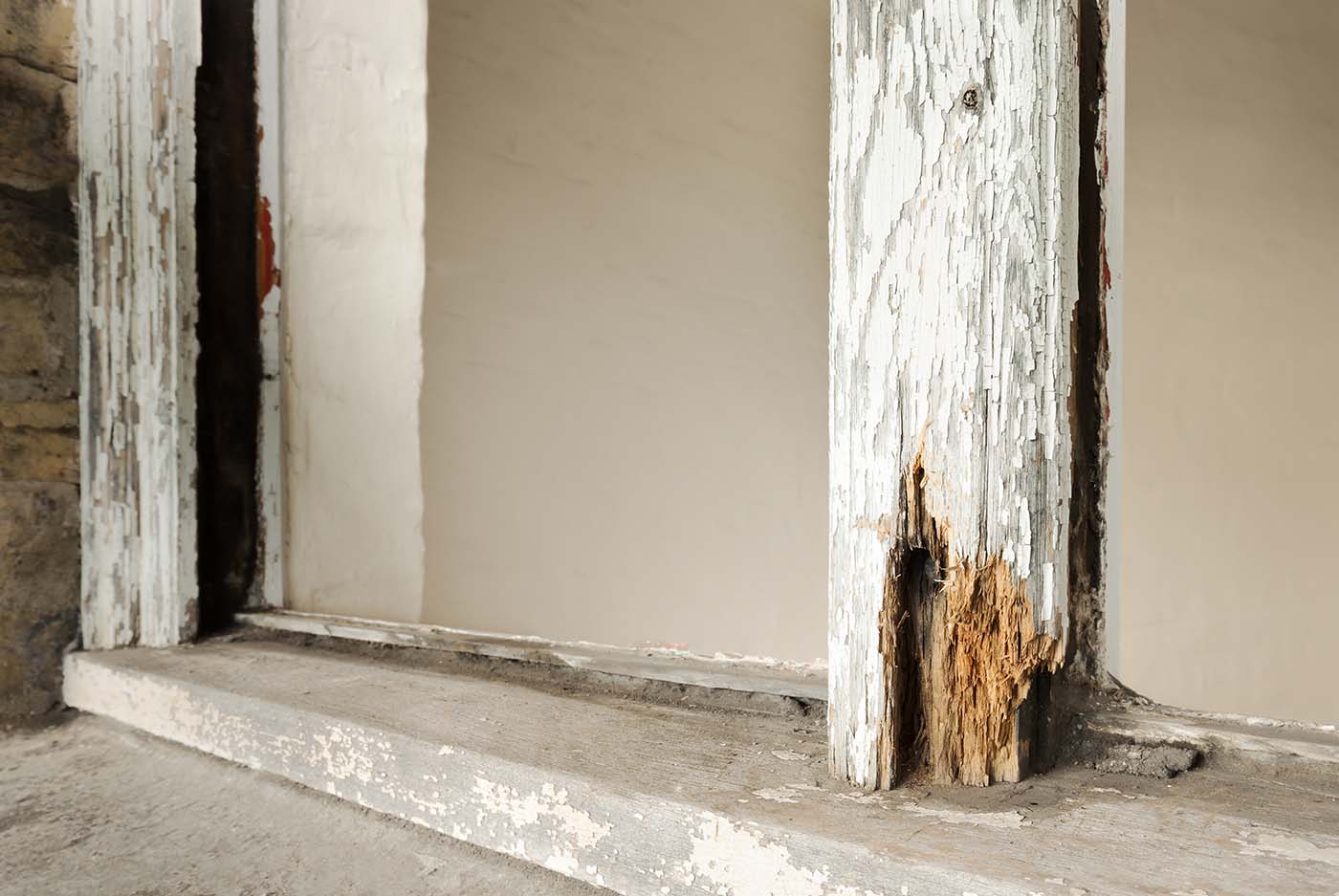 wood frame rotting out on an outdoor kitchen after a few years