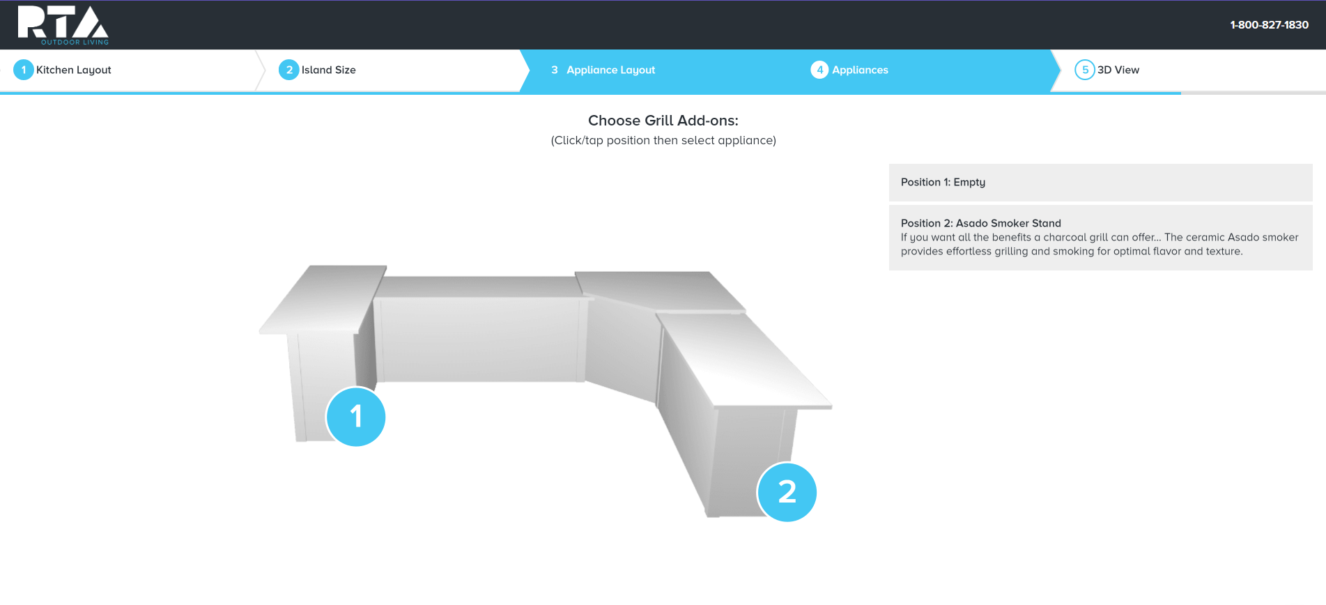 selecting an outdoor kitchen add on in rta design software